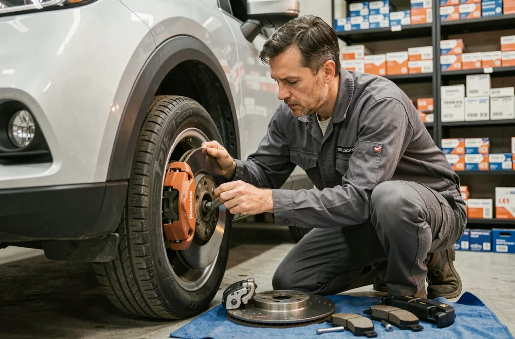 Remplacement de plaquettes de frein au Garage Mougin dans l'Eure